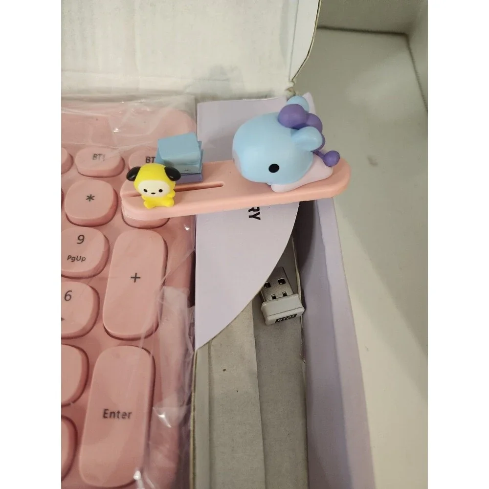BT21 Wireless Keyboard And Figurine